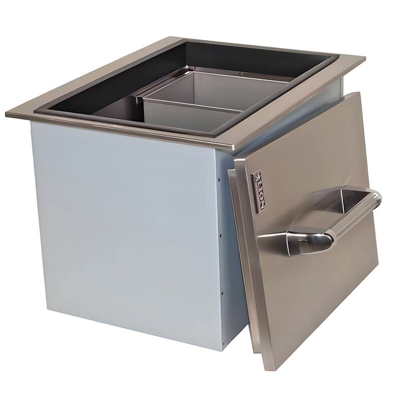 Lion Stainless Steel Drop In Ice Bin With Condiment Tray | L5312