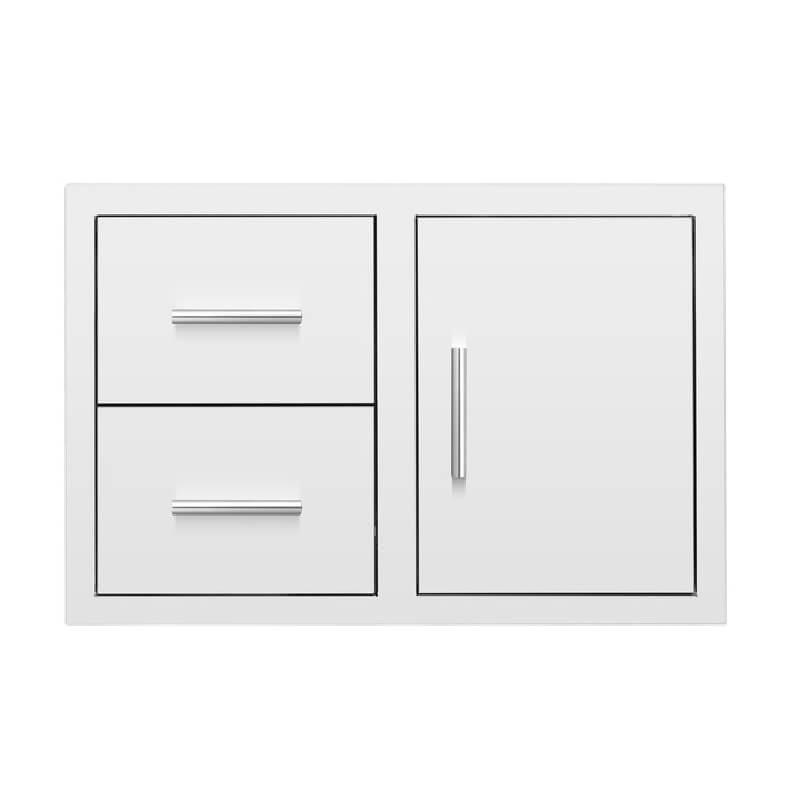 Summerset 33 Inch Flush Mount 2 Drawer & Access Door Combo - DC2-33