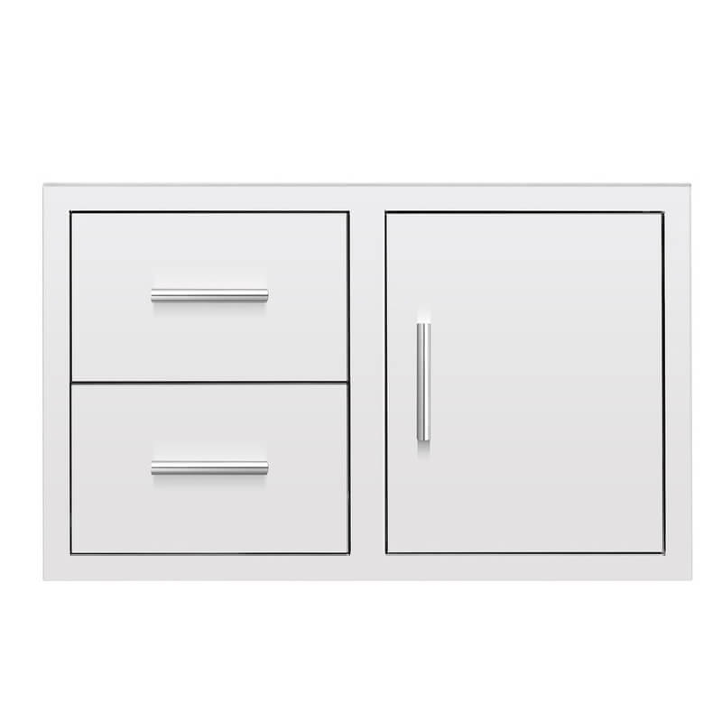 Summerset 36 Inch Flush Mount 2 Drawer & Access Door Combo - DC2-36