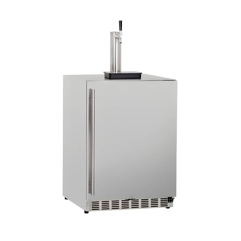 TrueFlame 24-Inch 6.6 Cu. Ft. Outdoor Rated Single Tap Kegerator  - TF-RFR-24DK1