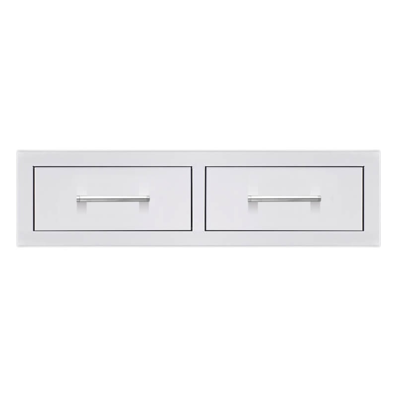 TrueFlame 32-Inch Stainless Steel Horizontal Double Drawer - TF-DR2-32H