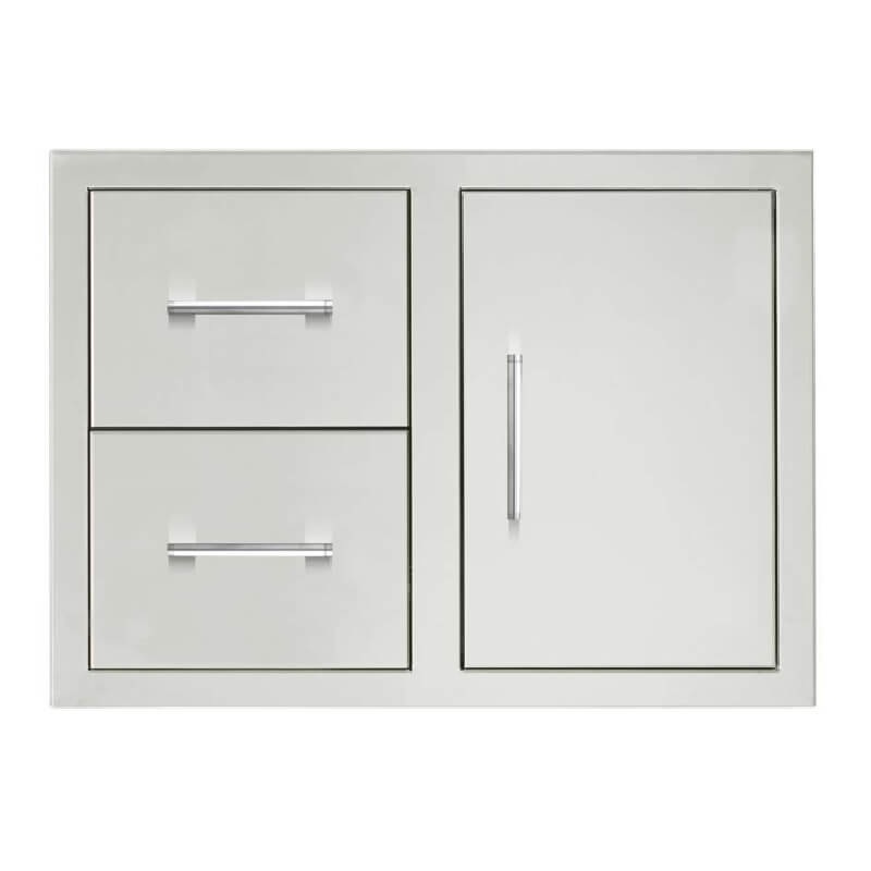 TrueFlame 33 Inch Flush Mount 2 Drawer & Access Door Combo - TF-DC2-33-A