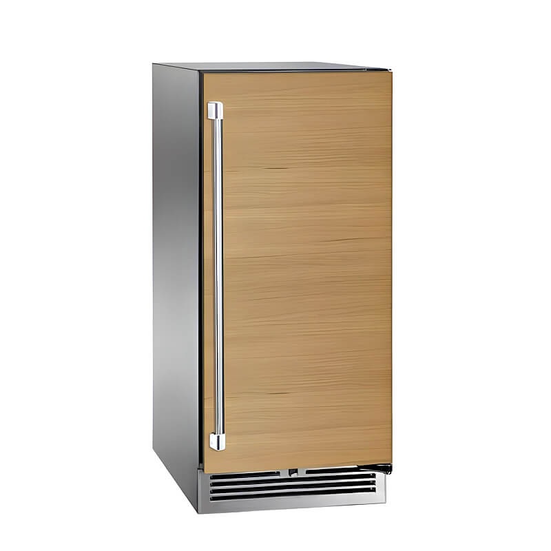 Perlick 15-Inch Signature Series Stainless Steel Panel Ready Outdoor Beverage Center with Lock - HP15BO-4-2