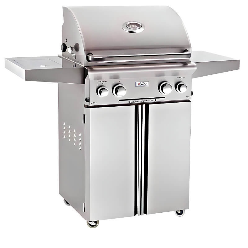 American Outdoor Grill L Series 24 Inch Portable Gas Grill With Side Burner- 24PCL-00SP
