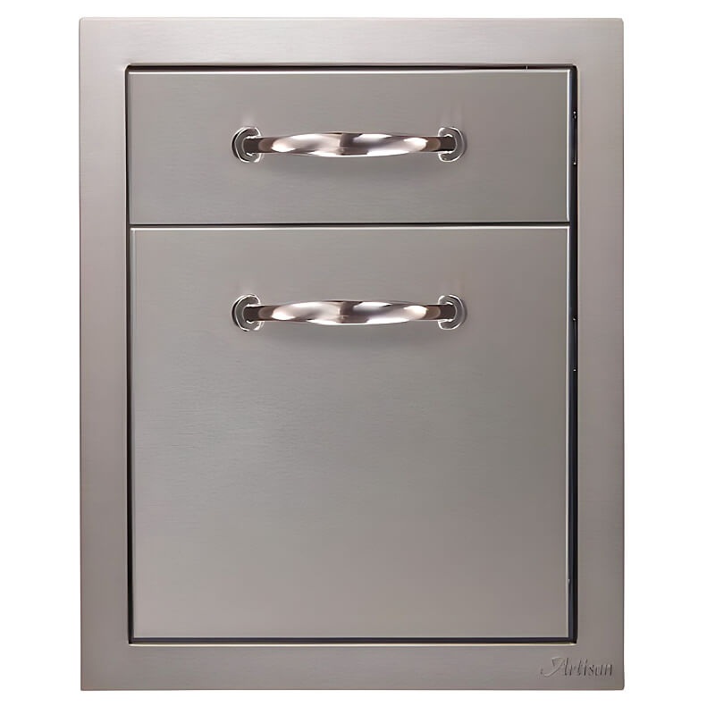 Artisan 17-Inch Stainless Steel Double Drawer With Marine Armour