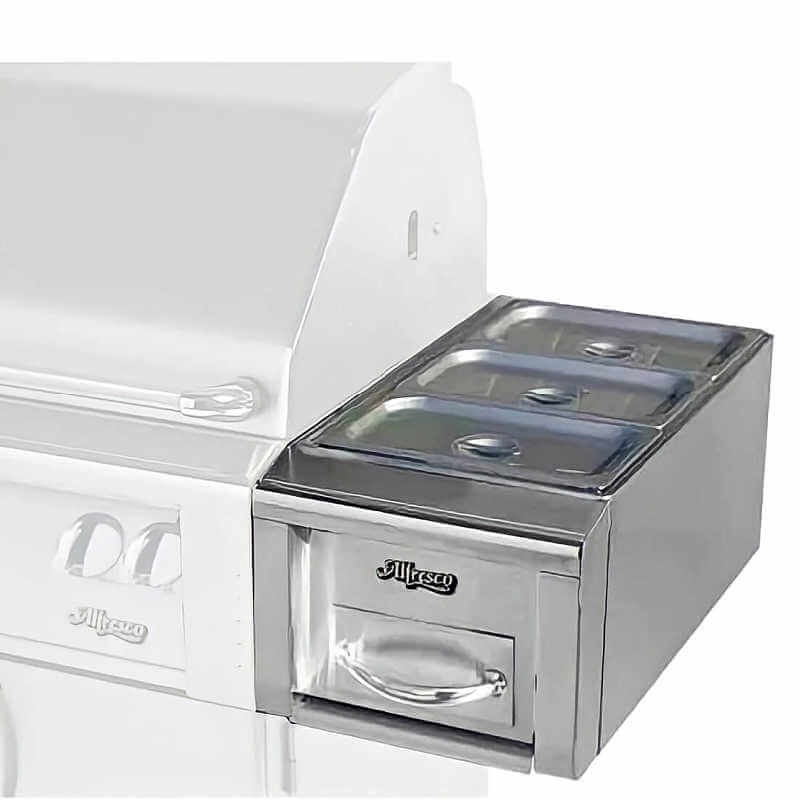 Alfresco 14-Inch Cart Mounted Food Warmer & Steam Table   AXEFWC