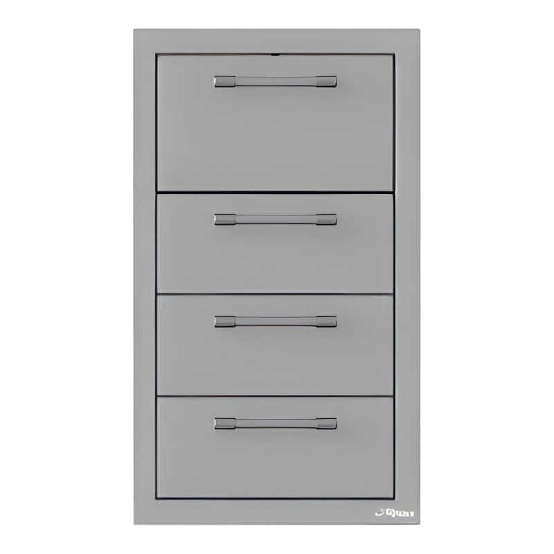 Alfresco 17 Inch Stainless Steel Triple Drawer & Paper Towel Holder Combo With Marine Armour