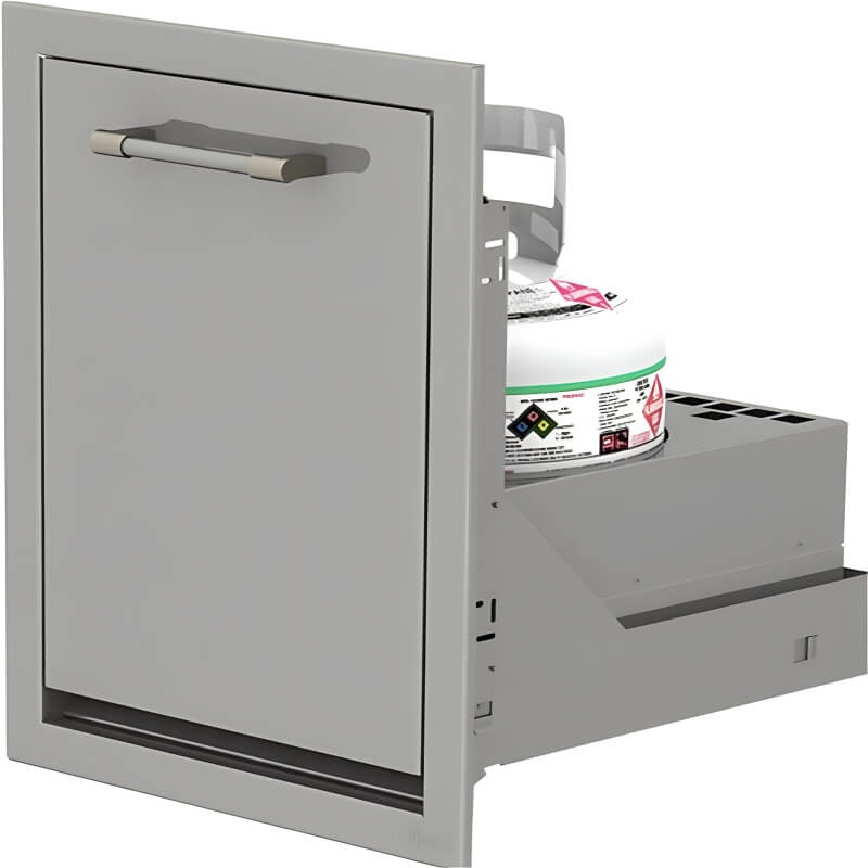 Alfresco 18-Inch Stainless Steel Propane Tank Drawer With Marine Armour