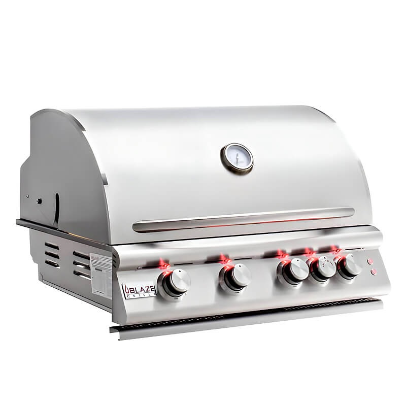 Blaze Premium LTE 32 Inch 4-Burner Gas Built In Grill With Ceramic Flame Tamers