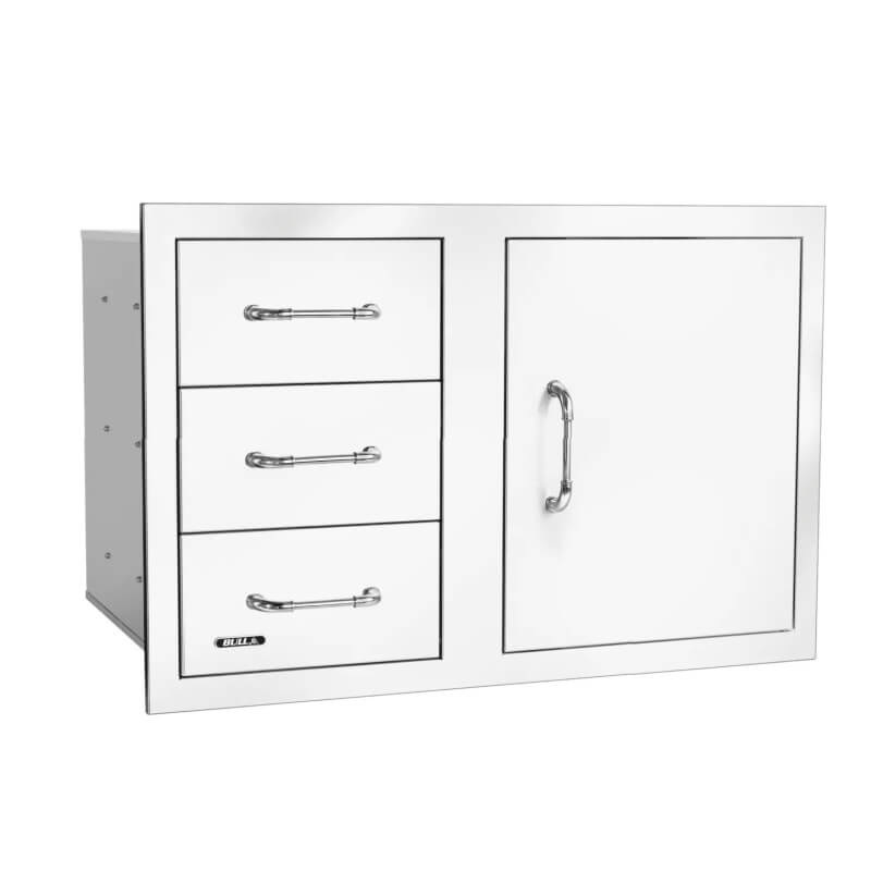 Bull 30 Inch Stainless Steel Access Door And 3 Drawer Combo With Reveal - 25900