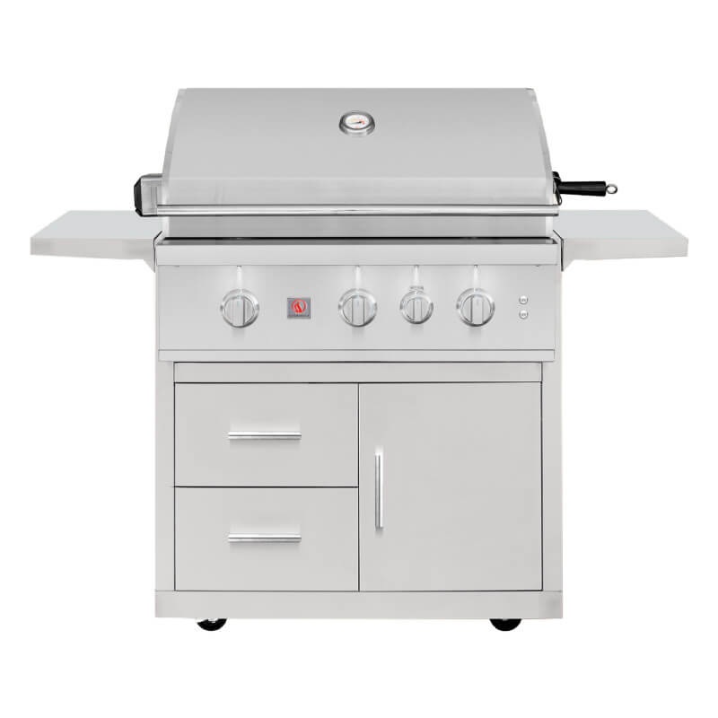 Summerset TRL Pro 32-Inch 3-Burner Freestanding Gas Grill w/ Deluxe Cart