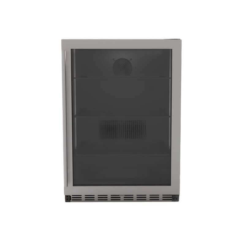 TrueFlame 24 Inch 5.1 Cu. Ft. Outdoor Rated Refrigerator With Glass Door