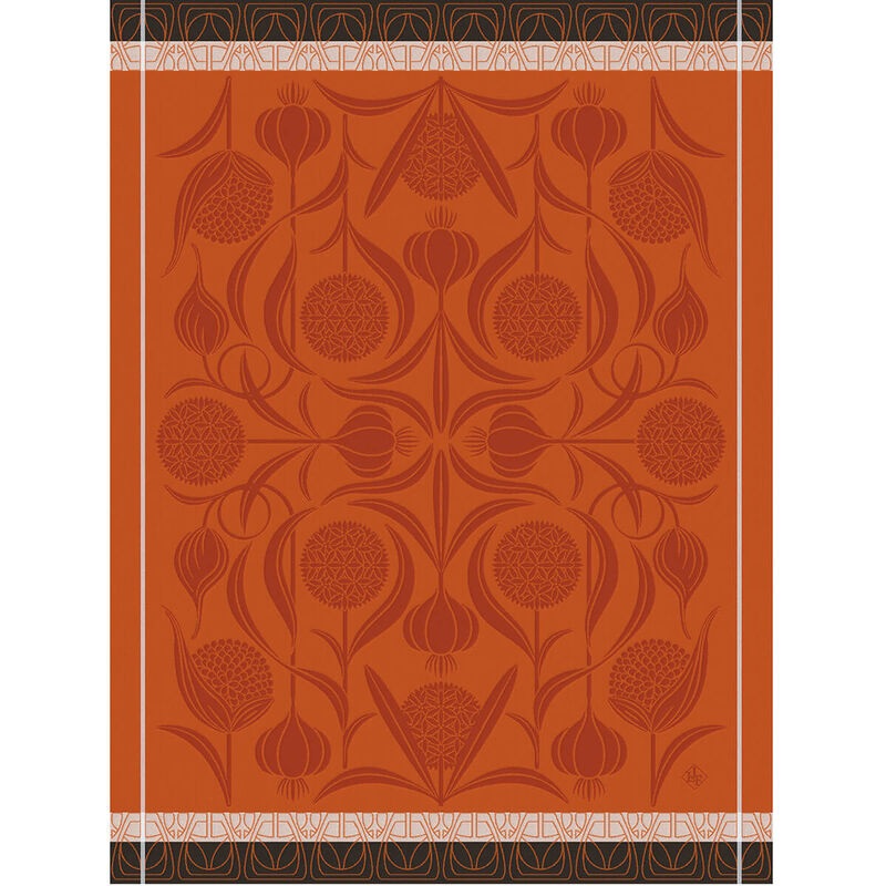 Jacquard Franais Cotton Tea Towel  - L'ail Orange