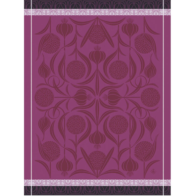 Jacquard Franais Cotton Tea Towel  - L'ail Rose