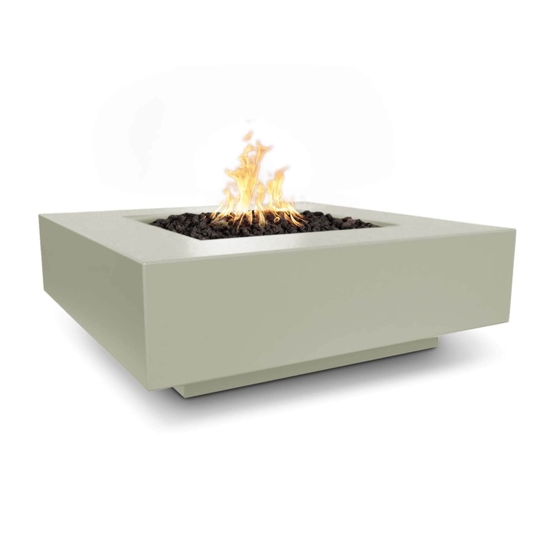 The Outdoor Plus Cabo Square Concrete GFRC Fire Pit