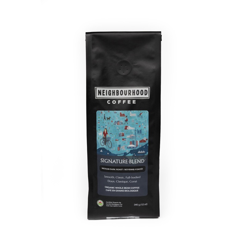 Neighbourhood Coffee Signature Blend - Medium Roast  | 100% Organic, Premium Arabica  340g / Whole Bean