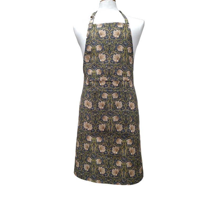 William Morris Cotton Apron - Pimpernel Charcoal