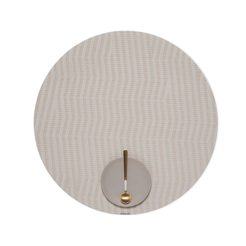 Chilewich Table Mats - Dune / Canvas Round