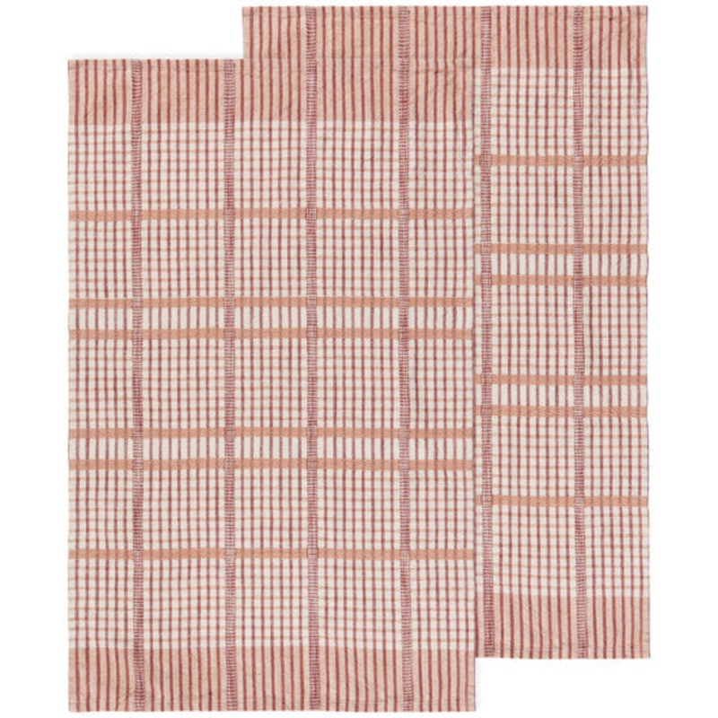 Danica Heirloom - Bisque Finley Check Dishtowels Set of 2
