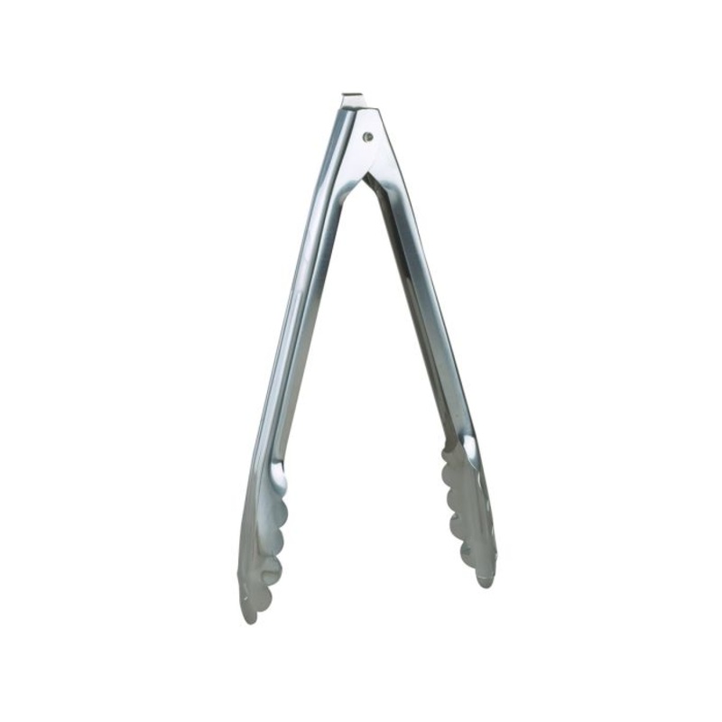 HIC Spring Locking Kitchen Cooking Serving Tong, 10in