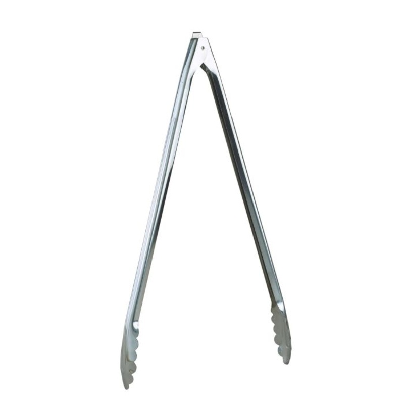 HIC Spring Locking Kitchen Cooking Serving Tong, 16in