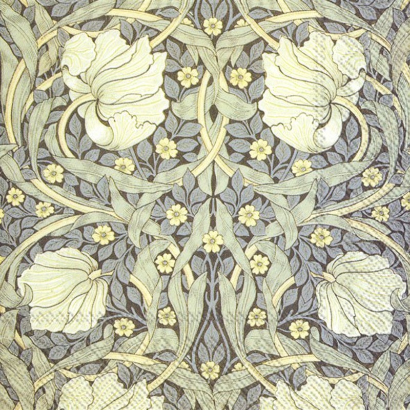 IHR William Morris Paper Lunch Napkins - Pimpernel Green