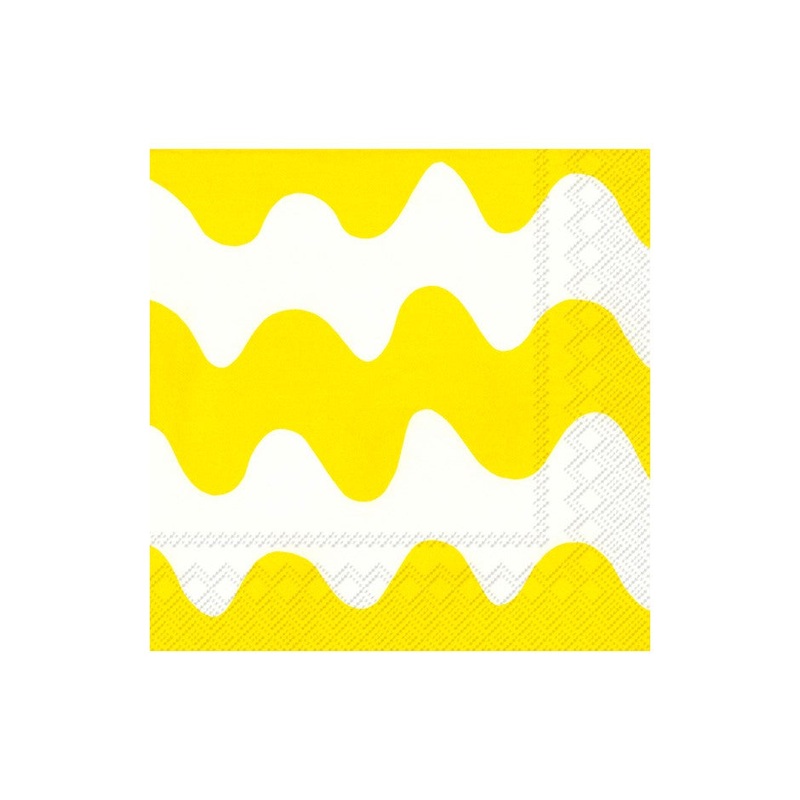 Marimekko Paper Lunch Napkins - LOKKI Yellow