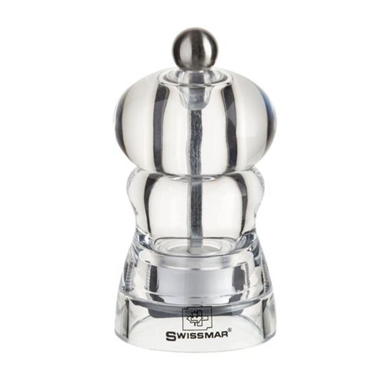 Swissmar Alice Clear Acrylic Salt Mill - 10cm