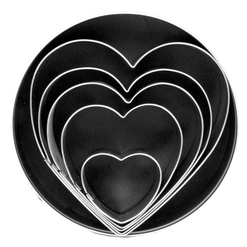 Fox Run Heart Cookie-Cutter - Set of 5