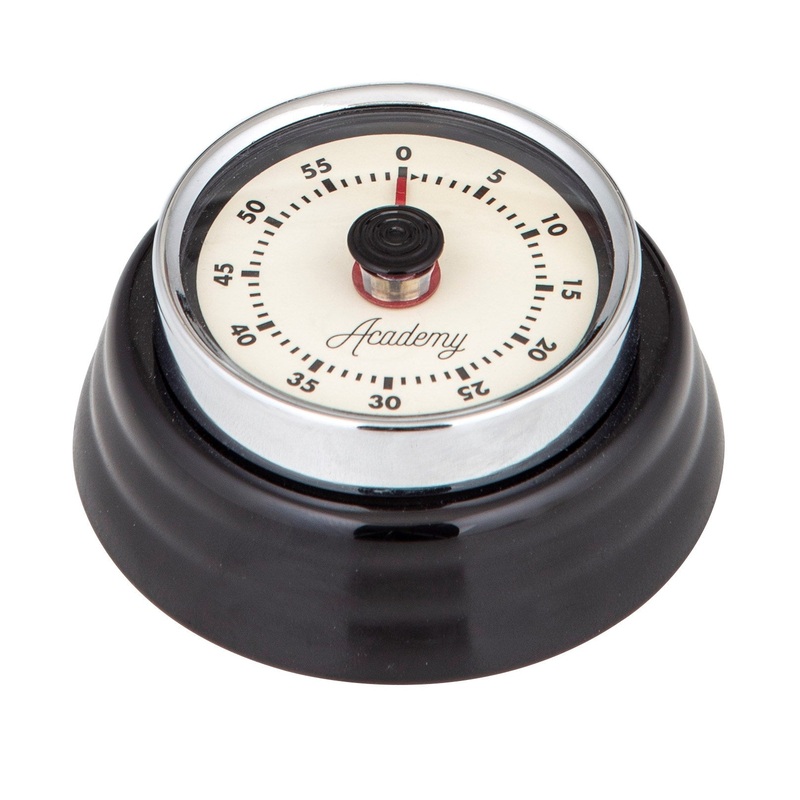 Academy Bronte Mechanical Timer with Magnet - Black