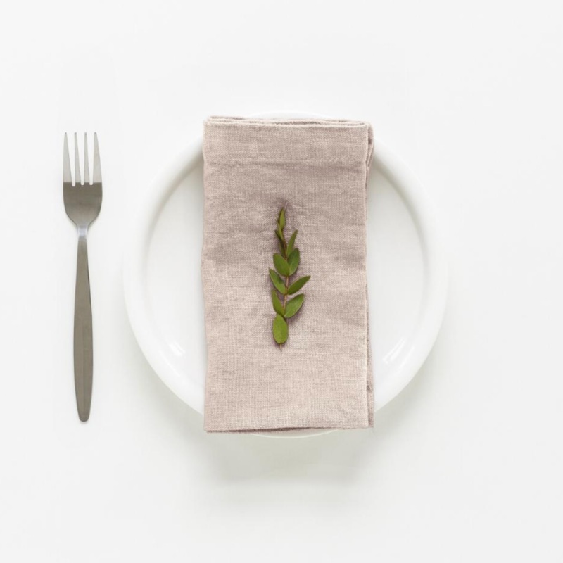 Linen Tales Set of 2 Linen Napkins - Portobello / 18 x 18"