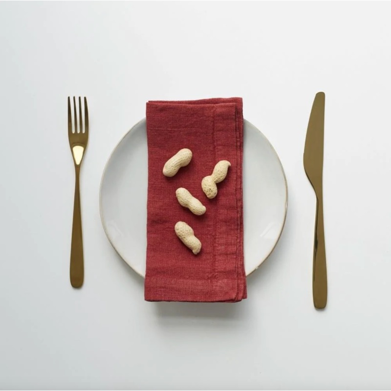 Linen Tales Set of 2 Linen Napkins - Red Pear / 18 x 18"