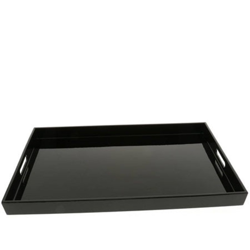 Miya Black Lacquer Serving Tray - Large