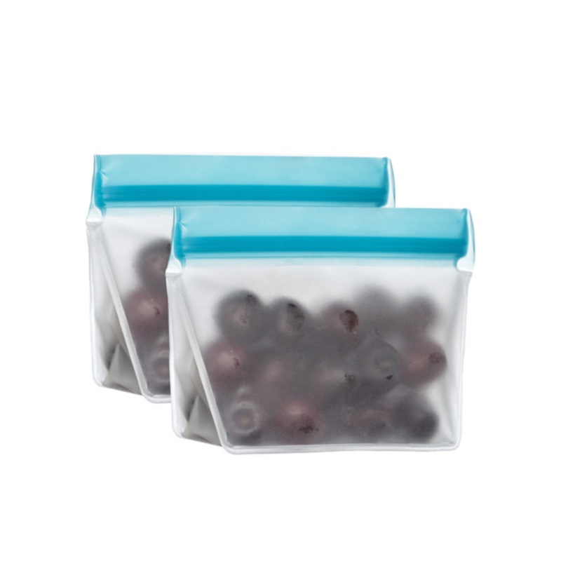 Zip Stand-Up Food Storage Bags 1 cup (2-pack) -  Aqua