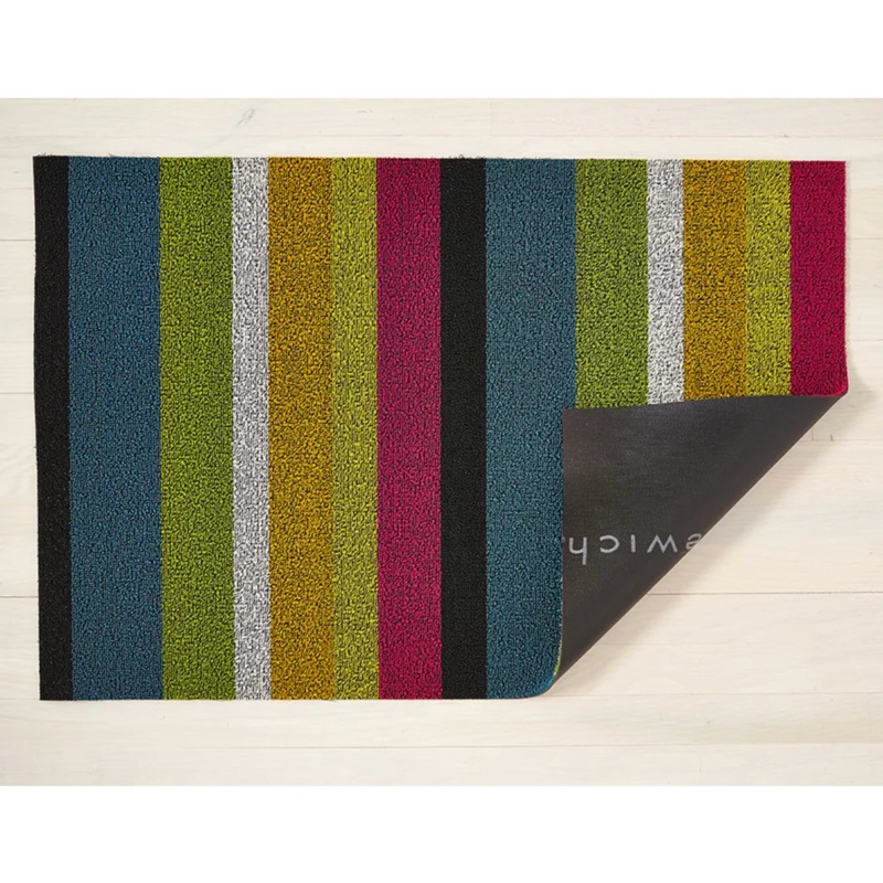 Chilewich Indoor Outdoor Shag Doormat - Bold Stripe / Multi / 18x28"