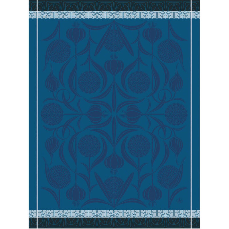 Jacquard Franais Cotton Tea Towel  - L'ail Bleu