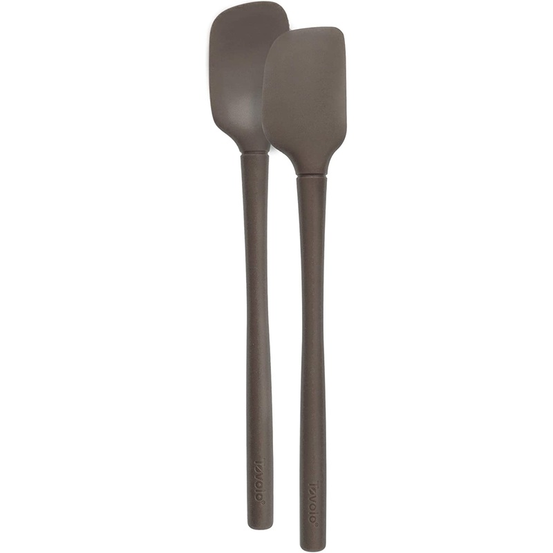 Tovolo Flex-Core All Silicone Mini Spatula & Spoonula Set - Charcoal Grey