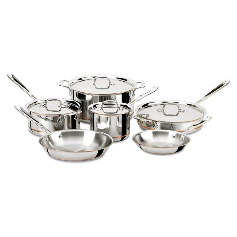 All-Clad Copper Core Cookware - 10 Piece Set