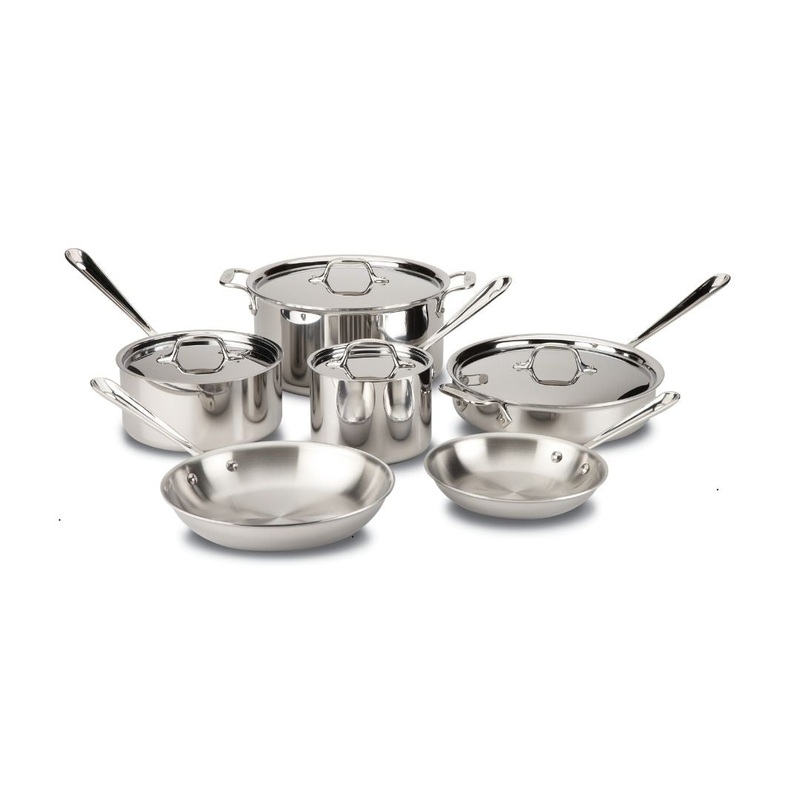All-Clad D3 Stainless Steel 10-Piece Cookware Set  Floor Model