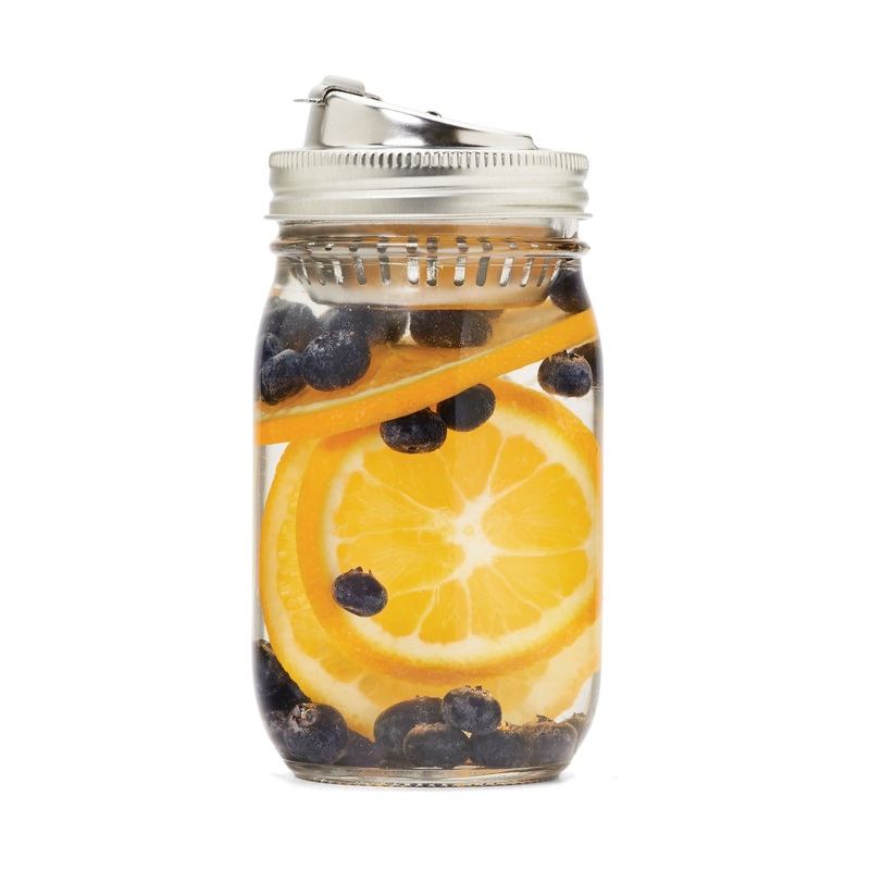 Jarware Stainless Steel 2-in-1 Drink Lid