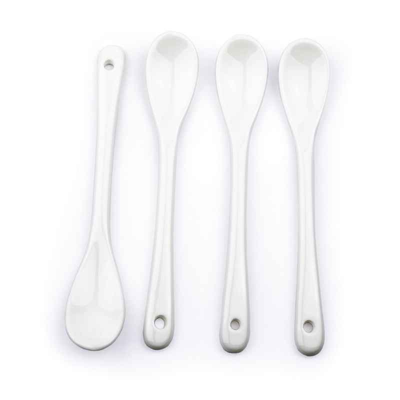 RSVP Small White Ceramic Spoon