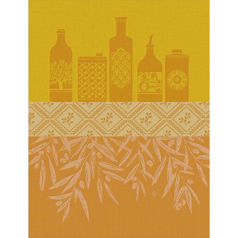 Jacquard Franais Cotton Tea Towel  - Huiles provenales / Jaune