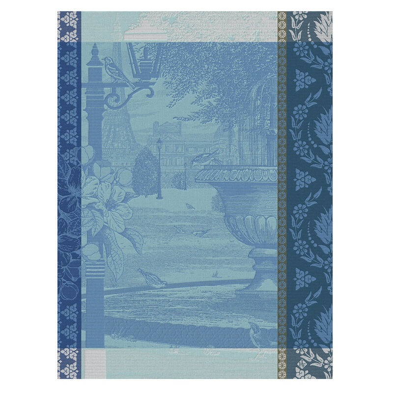 Jacquard Franais Cotton Tea Towel  - Jardin Parisien / Bleu