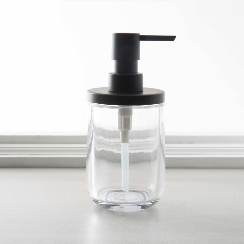 Jasper Lotion Glass - Clear with Black