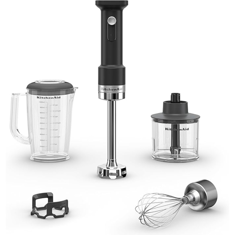 KitchenAid Go Cordless Hand Blender with Accessories - Black Matte - Battery Not Included