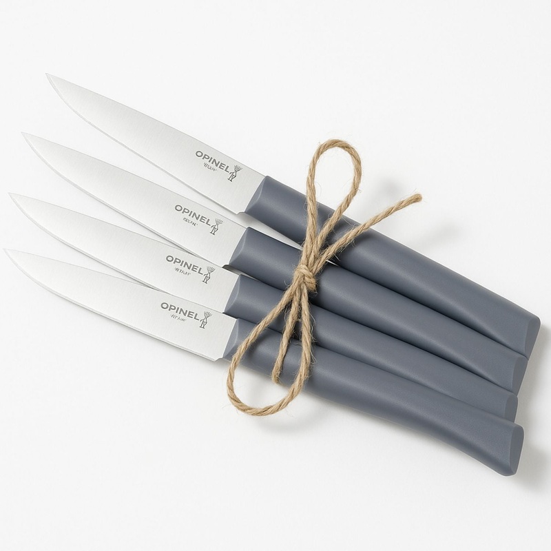 Opinel Bon Appetit + Steak Knives - Anthracite, Set of 4