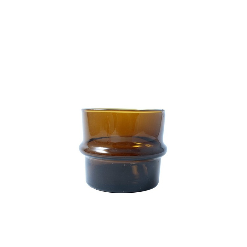 Moroccan Mouthblown Beldi Tumblers - Medium, Amber
