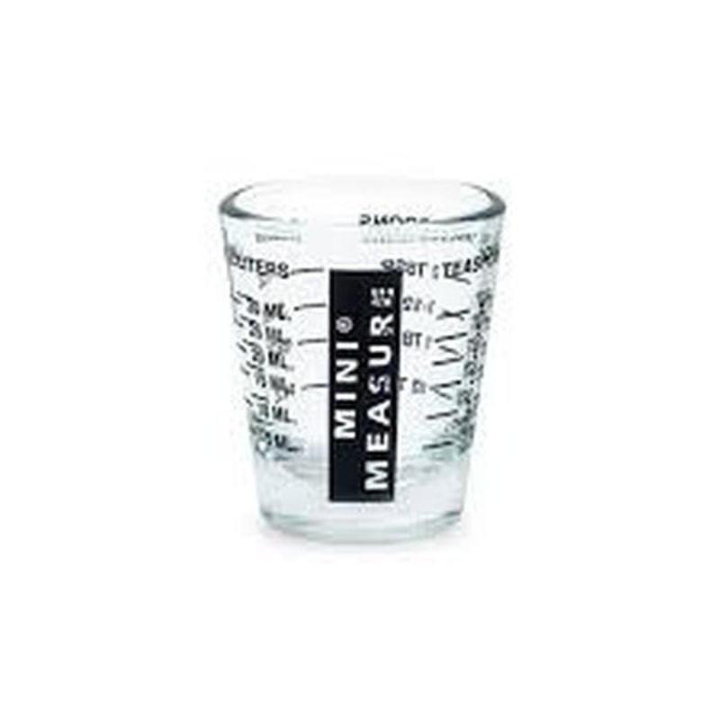 Port Style Glass Measure Shot Glass - Mini (up to 1 oz, 6 tsp, 2 tbsp, 30ml)