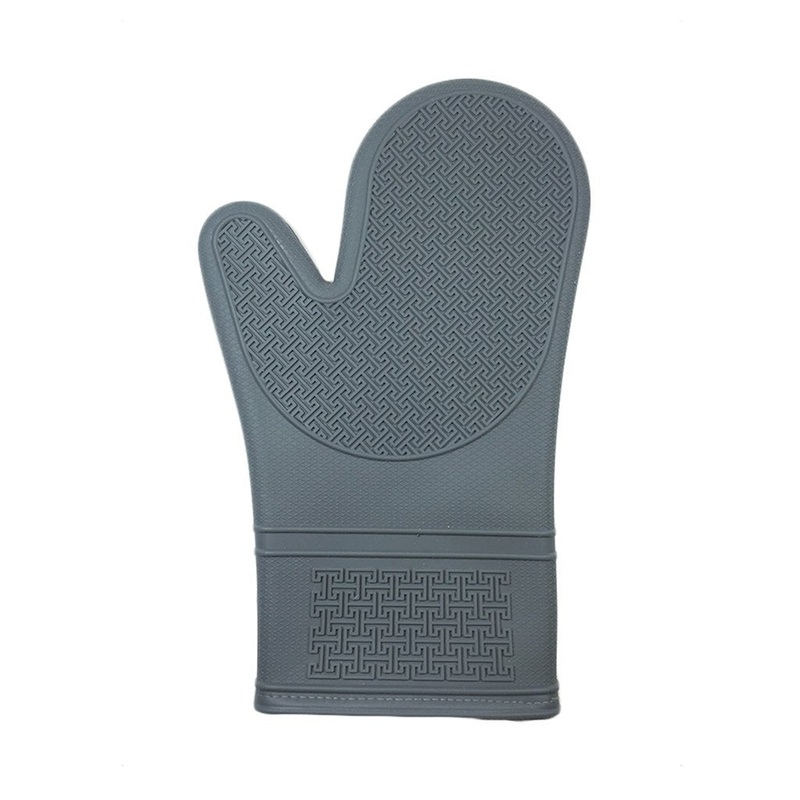 Port Style Silicone Oven Mitt - Grey