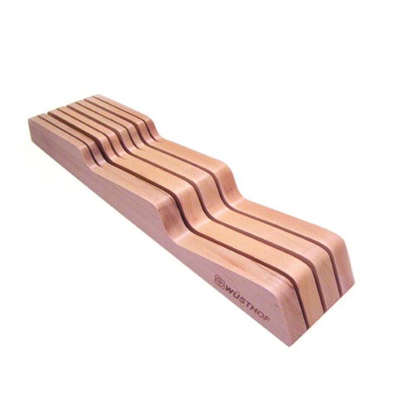 Wusthof In-Drawer Beechwood Slotted Knife Tray - 7 Slots